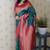 Soft silk banarasi zigzag meenakari zari woven saree