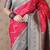 Soft silk banarasi zigzag meenakari zari woven saree