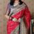 Soft silk banarasi zigzag meenakari zari woven saree