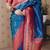 Soft silk banarasi zigzag meenakari zari woven saree