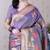 Soft silk saree with kamdhenu weaves zari woven saree