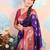 Zari woven peacock paithani silk saree
