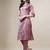 Violet color art silk mandarin neck kurti
