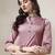 Violet color art silk mandarin neck kurti
