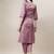 Violet color art silk mandarin neck kurti