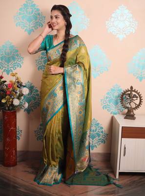 Zari woven peacock paithani silk saree 2