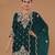 Green embroidered vichitra semi-stitched palazzo style salwar suit