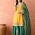 Yellow gotta sharara set with crystal detailing