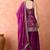 Purple gharara set with zardozi & thread work