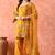 Yellow kurta set with thread, pearl & zardozi work
