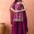Purple gharara set with zardozi & thread work
