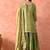 Green gharara set with mirror & cutdana work