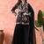 Black sharara set with thread & cutdana work