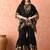 Black kaftaan gharara set with mirror work