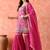 Rani pink gharara set with zardozi & pearl work