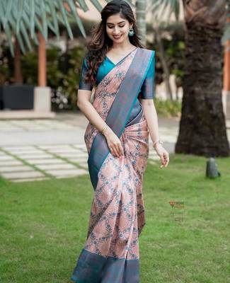 Banarasi Woven Soft Silk Saree With Blouse Set  1
