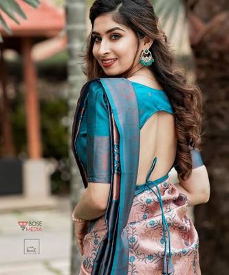 Banarasi Woven Soft Silk Saree With Blouse Set  2