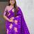 Soft silk dual zari woven saree with nandi border