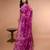 Magenta Bhagalpuri Silk With Slick Golden and White Border