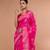Pink Bhagalpuri Silk With White Printed Floral Motives