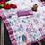 Purple woven linen saree with blouse piece
