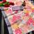 Peach woven linen saree with blouse piece