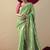 Viscose silk green saree with rich zari weaving & designer tassels