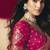 Viscose silk rani pink saree with rich zari weaving & designer tassels