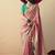 Viscose silk light pink saree with rich zari weaving & designer tassels
