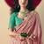 Viscose silk light pink saree with rich zari weaving & designer tassels