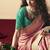 Viscose silk light pink saree with rich zari weaving & designer tassels