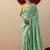 Viscose silk sea green saree with rich zari weaving & designer tassels