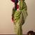 Viscose silk olive green saree with rich zari weaving & designer tassels
