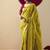 Viscose silk pear saree with rich zari weaving & designer tassels