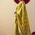 Viscose silk pear saree with rich zari weaving & designer tassels