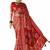 Women red kashmiri silk zari border work saree