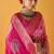 Women pink kashmiri silk zari border work saree