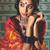 Women red vicitra soft fabric with digital print saree