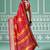 Women red vicitra soft fabric with digital print saree