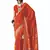 Women Orange vicitra soft fabric with digital print saree
