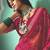 Women pink vicitra soft fabric with digital print saree