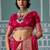 Women pink vicitra soft fabric with digital print saree