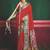 Women red tushar silk with zari border and designer pallu