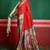 Women red tushar silk with zari border and designer pallu