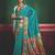 Women Rama green tussar silk with zari border and designer pallu