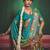 Women Rama green tussar silk with zari border and designer pallu