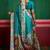 Women Rama green tussar silk with zari border and designer pallu