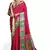 Women pink tushar silk with zari border and designer pallu