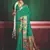 Women bottle green tushar silk with zari border and designer pallu
