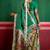 Women bottle green tushar silk with zari border and designer pallu